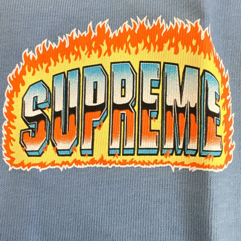 シュプリーム Supreme 21SS Chrome Logo Tee ライトブルー Lサイズ 