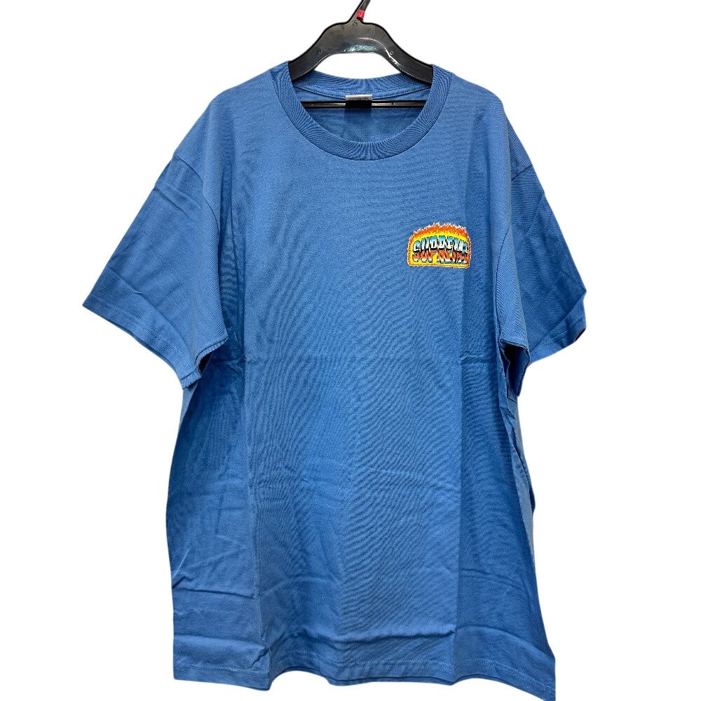 シュプリーム Supreme 21SS Chrome Logo Tee ライトブルー Lサイズ 