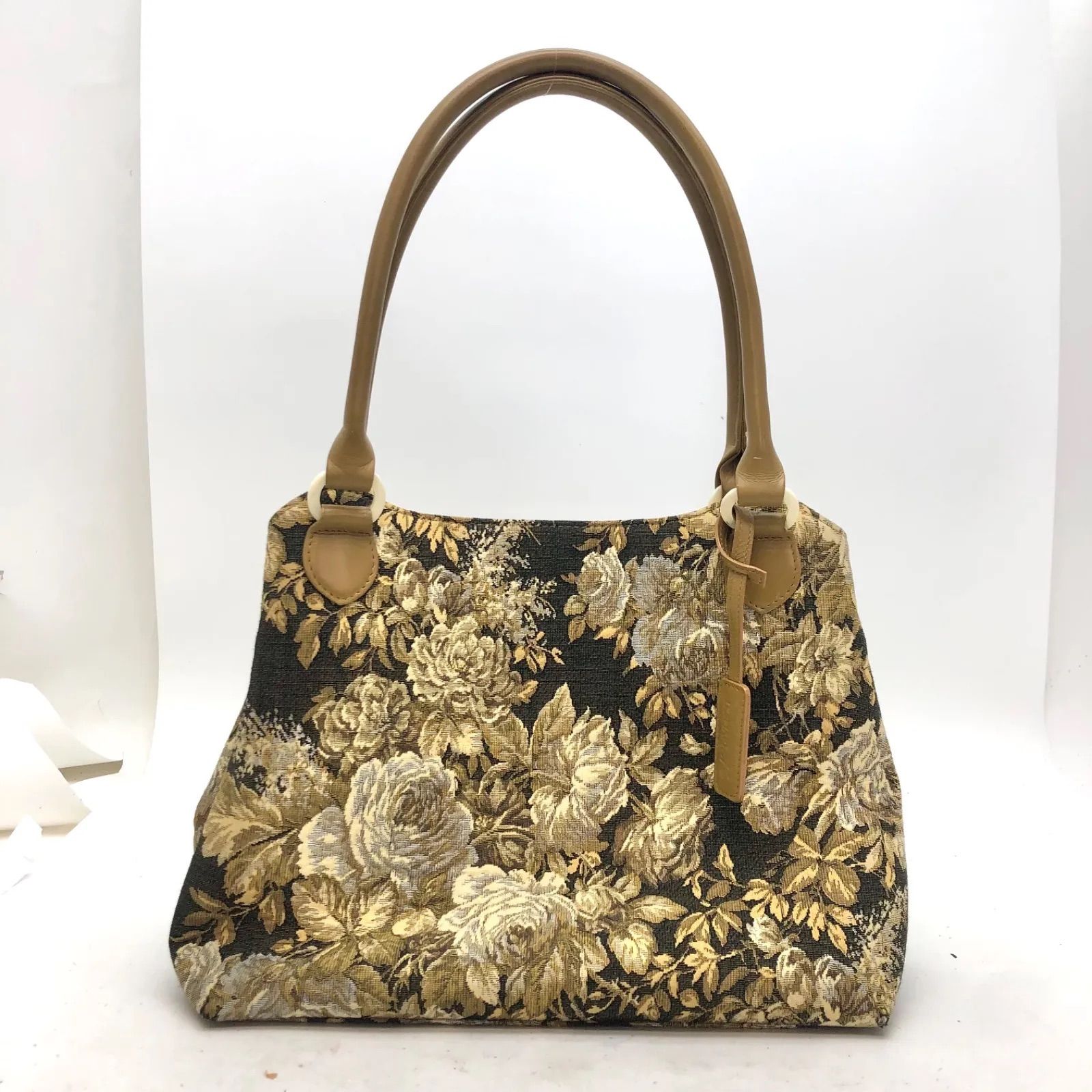キタムラ ハンドバッグ 花柄 お出かけ 上品 ベージュ GG106 - メルカリ