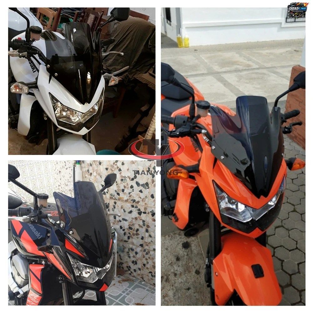 カワサキ Z750 Z750R 2007-2012 用バイク用ウインドシールド スモーククリアウインドスクリーン 07 08 09 10 11 12