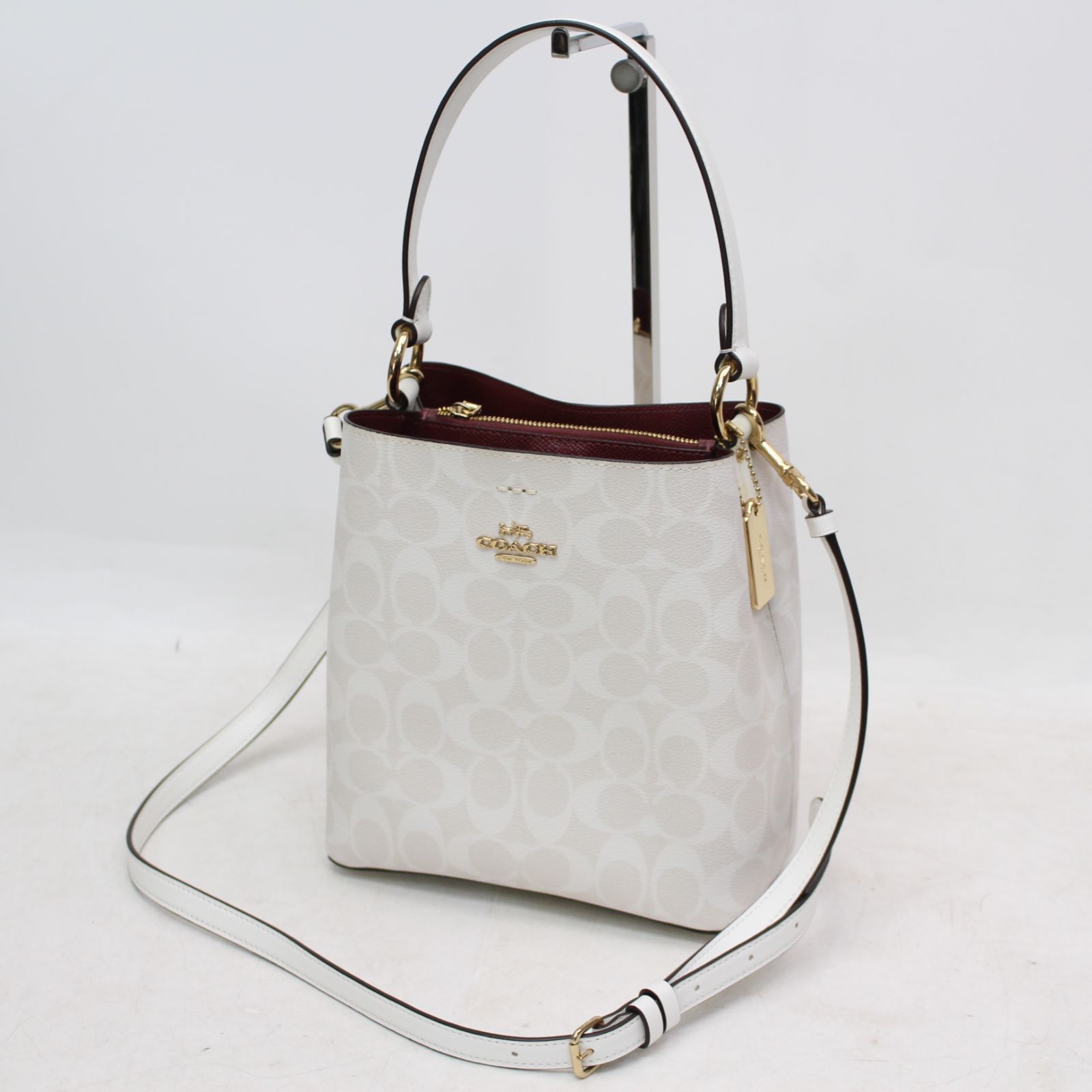 119)【美品】COACH コーチ スモール タウンバケット 2WAY ショルダー 
