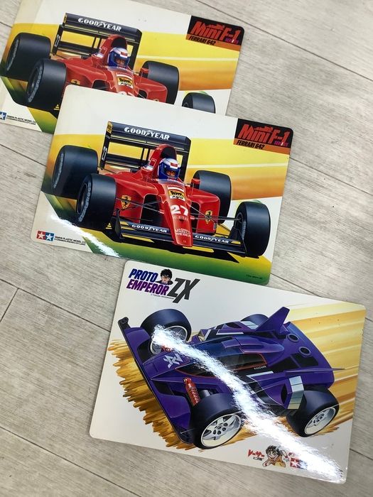 P17 希少 タミヤ 下敷き 3枚セット したじき フェラーリ レーサー ミニ