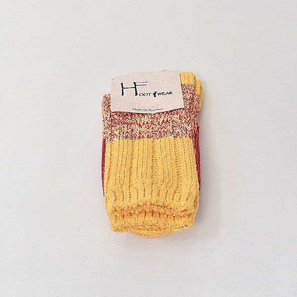 H ソックス 靴下 h-chine 新品 レディース 未使用 エイチフットウェア ソックス イエロー レッド H FOOTWEAR｜25l1020