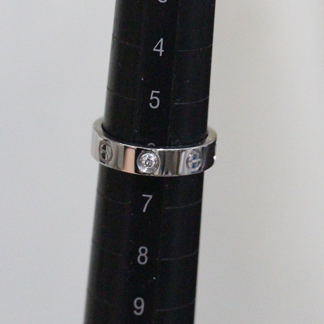カルティエ Cartier ミニラブリング ダイヤ 6号(46)750 K18WG E2044