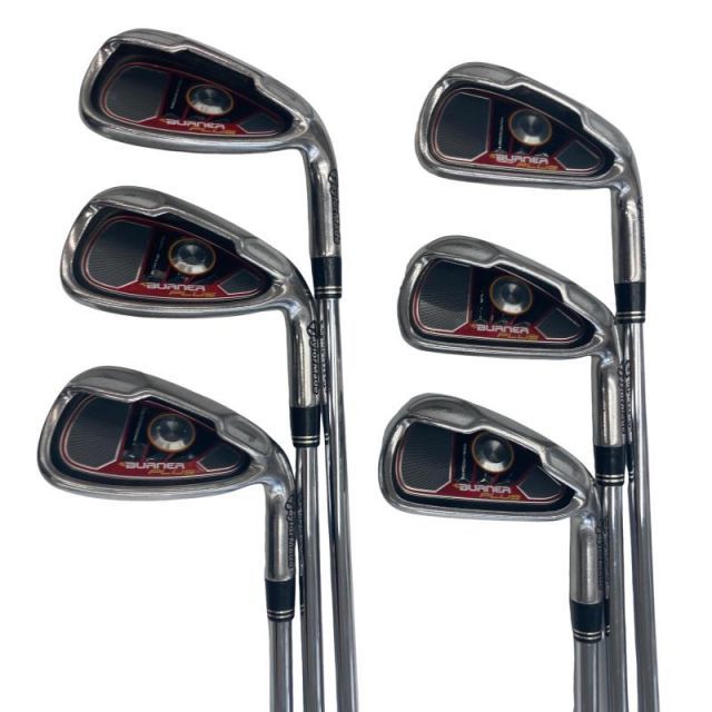 【中古】 テーラーメイド BURNER PLUS 6S USA アイアンセット IR RE-AX 85 STEEL (フレックスR) メンズ 男性用 右利き 右用 Cランク ゴルフクラブ