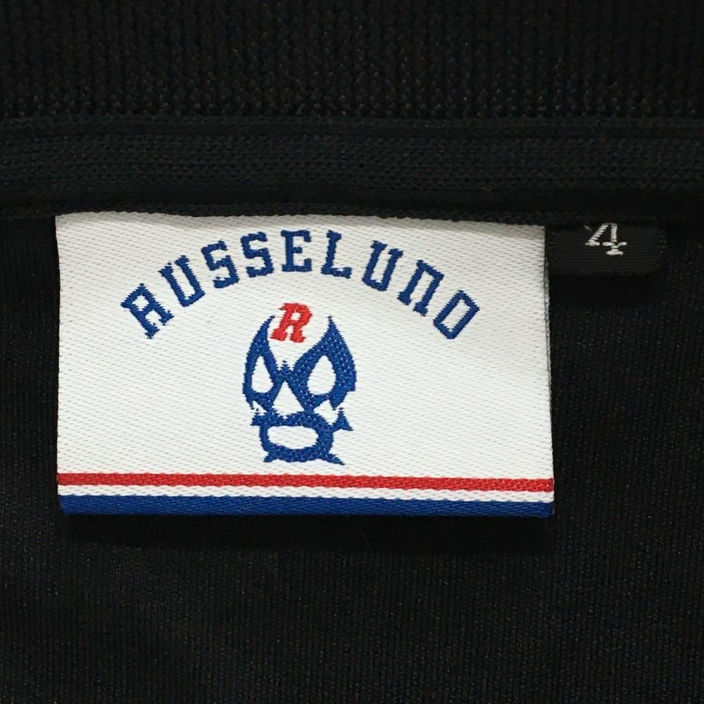 超美品】ラッセルノ 半袖ポロシャツ 黒 ルチャマスク ラインストーン