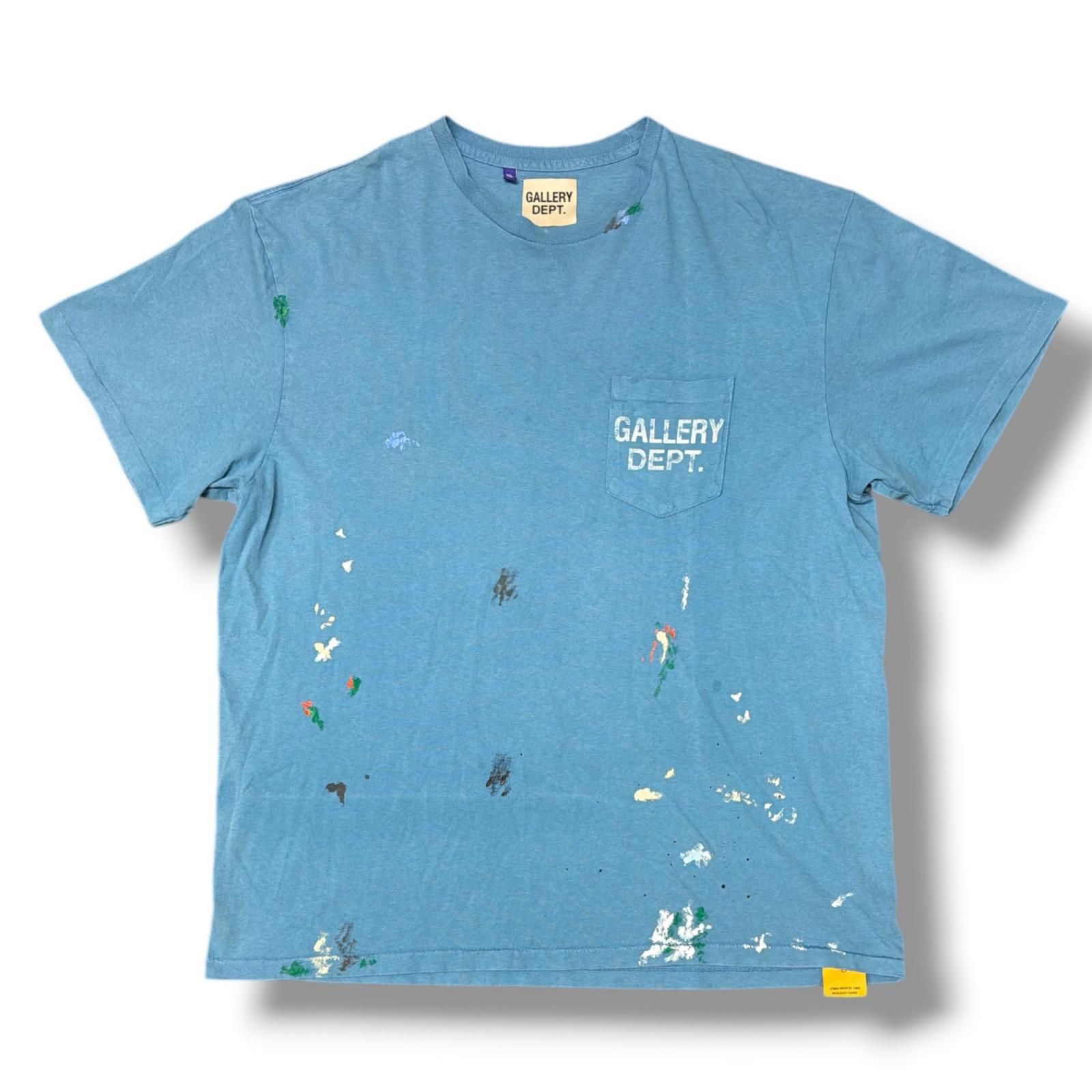 参考上代82500円 GALLERY DEPT. VINTAGE LOGO PAINTED TEE ヴィンテージロゴプリントTシャツ ギャラリーデプト VLTP-1043 ブルー XL （19824M）