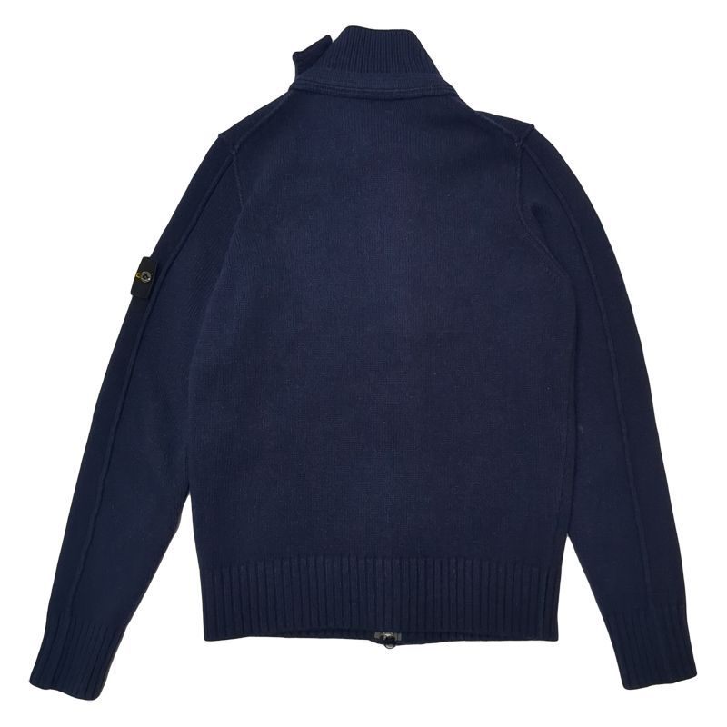 中古AB STONE ISLAND ストーンアイランド ニットカーディガン ネイビー