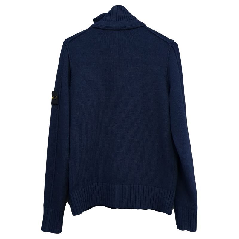 中古AB STONE ISLAND ストーンアイランド ニットカーディガン ネイビー