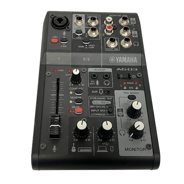 YAMAHA AG03 MK2 ミキサー オーディオインターフェイス 2023年製 中古
