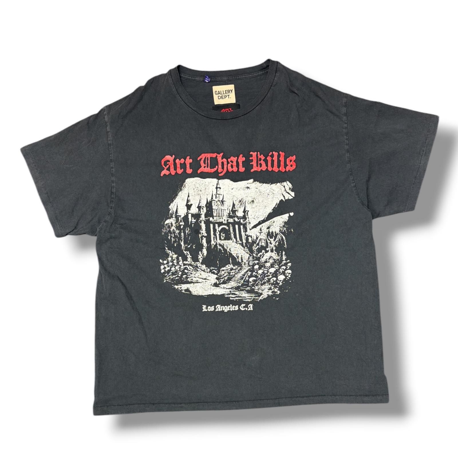 GALLERY DEPT. ATK CASTLE TEE プリントTシャツ 半袖カットソー ギャラリーデプト ATKT-10071 ブラック XL (19827M)