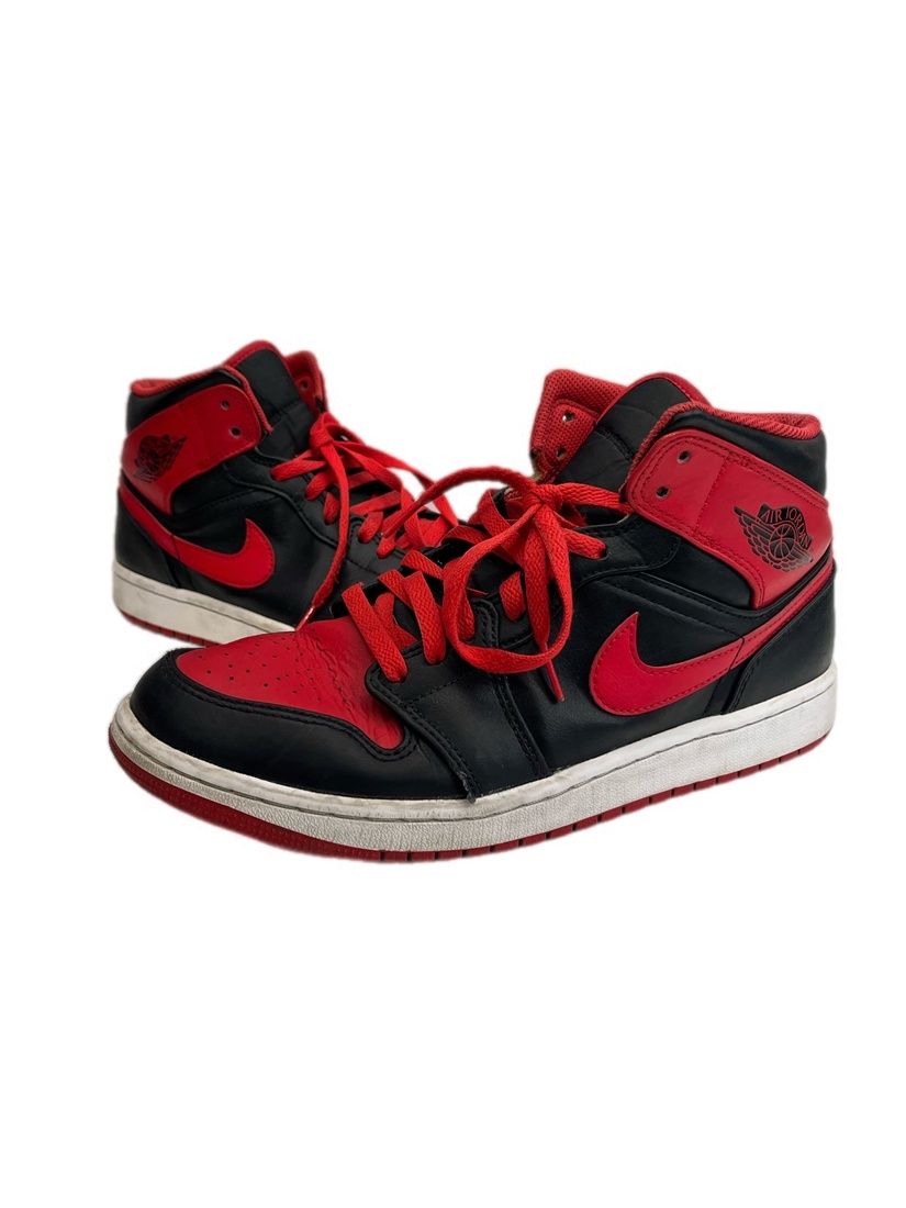 ジョーダン JORDAN Nike Air Jordan 1 Mid Bred Toe ナイキ エアジョーダン1 ミッド ブレッドトゥ DQ8426-060 メンズ靴 スニーカー レッド 27.5cm 101sh-2749
