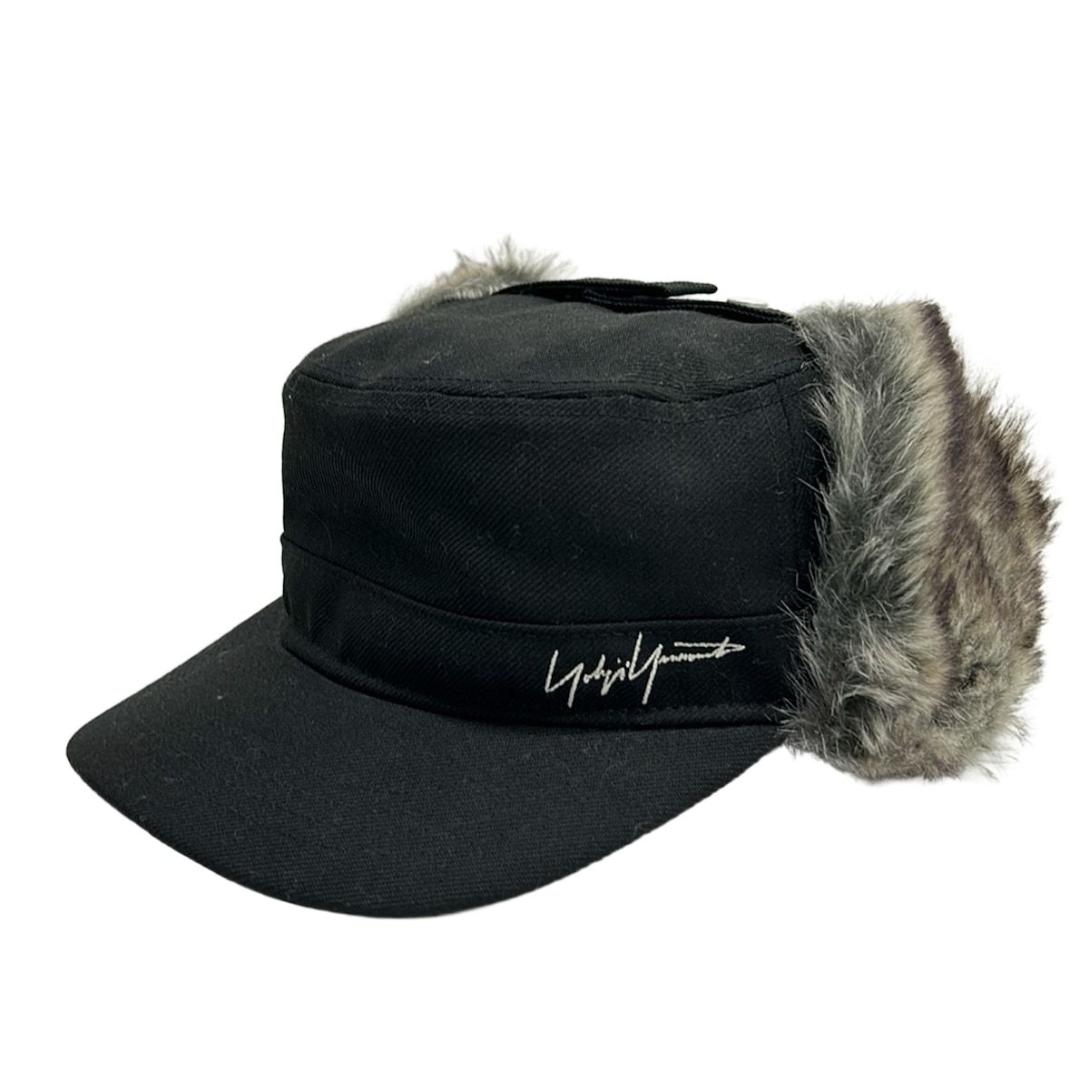 yohjiyamamoto(ヨウジヤマモト) キャップ LARGE - 黒×グレー NEW ERA