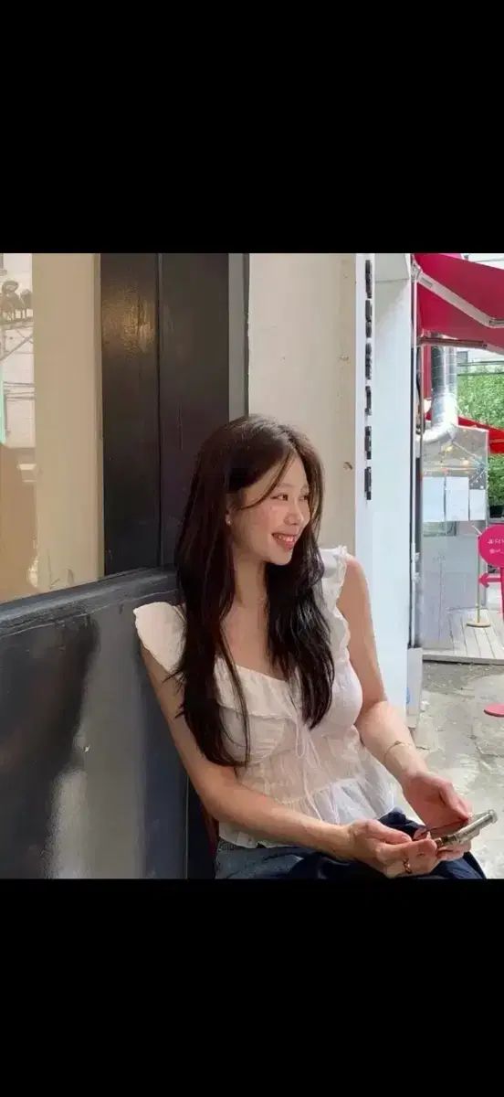 らめちゃんコラボ♡ニッセン3WAY 花柄レース ペプラムブラウス ブラック