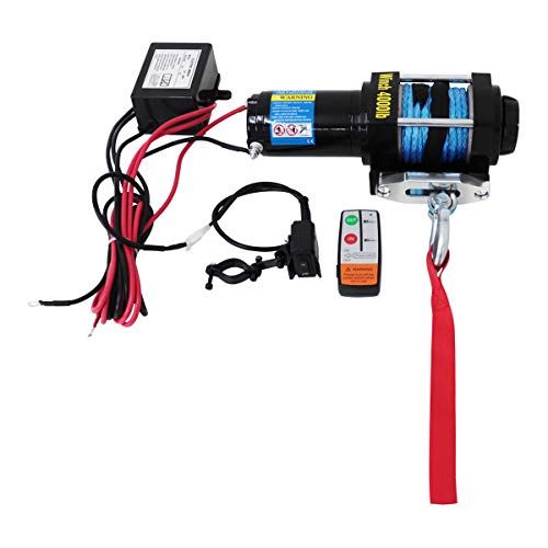 WEIMALL 電動ウインチ 12v 4000LBS（1814kg）ロープタイプ 傷がつきにくい無線リモコン付属 防水仕様 自動 牽引 ELWD1240Rpms be43cc10