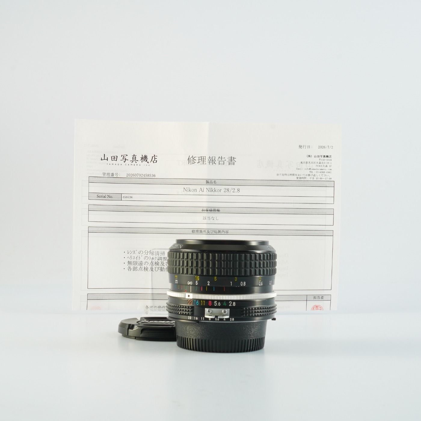 【Serviced】 Nikon ニコン Ai Nikkor 28mm F/2.8 単焦点レンズ