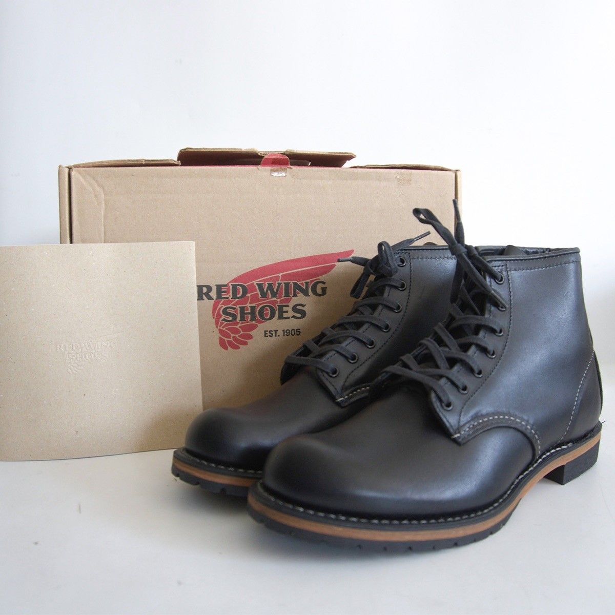 美品】REDWING【9014/BECKMAN ROUND BOOTS BLACK】US8D ブラック