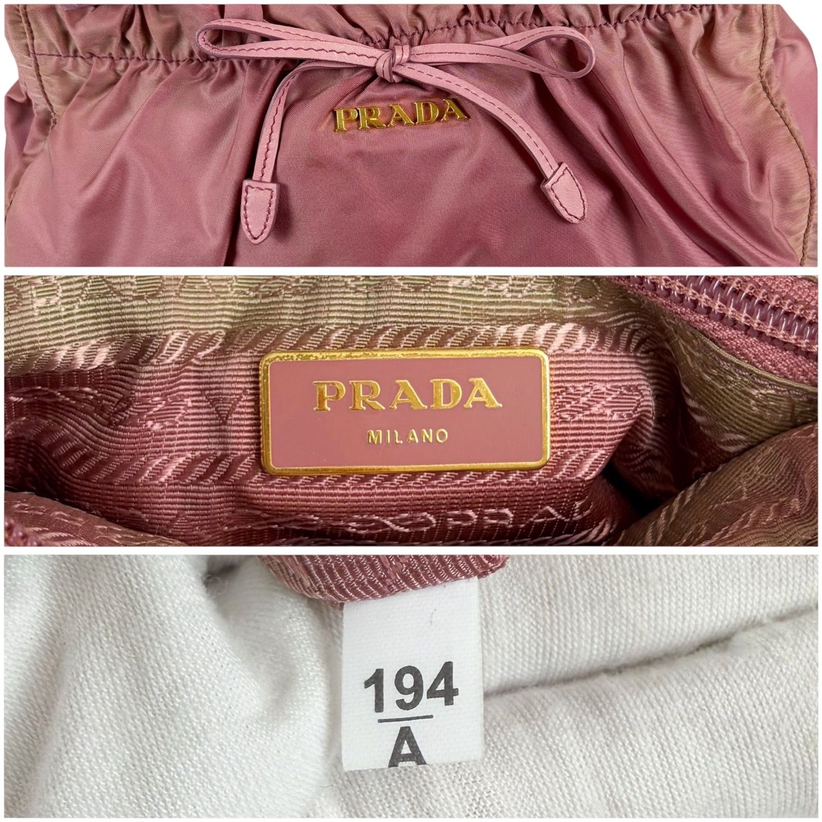 プラダ PRADA ハンドバッグ ショルダーバッグ テスートボウ Tessuto