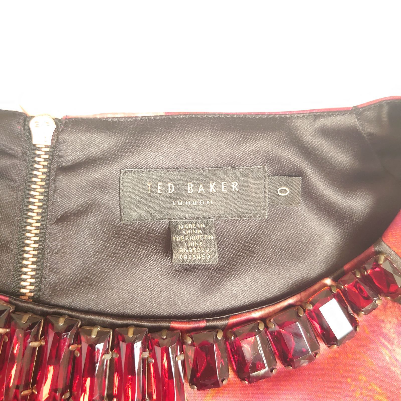 TED BAKER テッドベイカー ビジュー ミニワンピース フレアワンピース