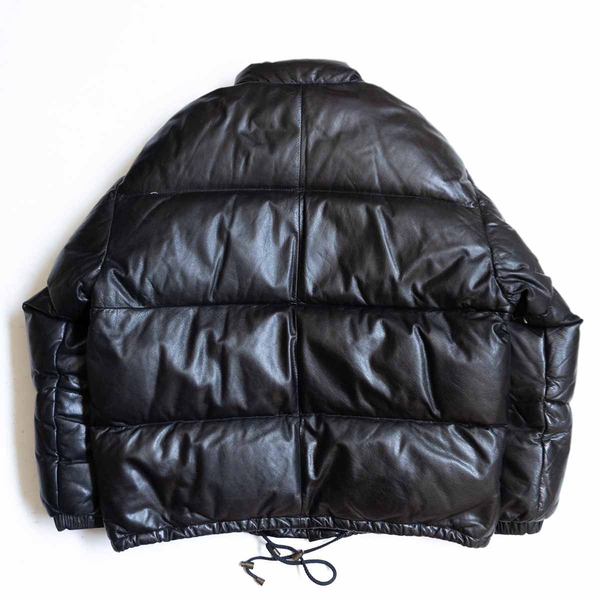 ビッグサイズ/美品】WIND ARMOR【レザー ダウン ジャケット】3L ダーク