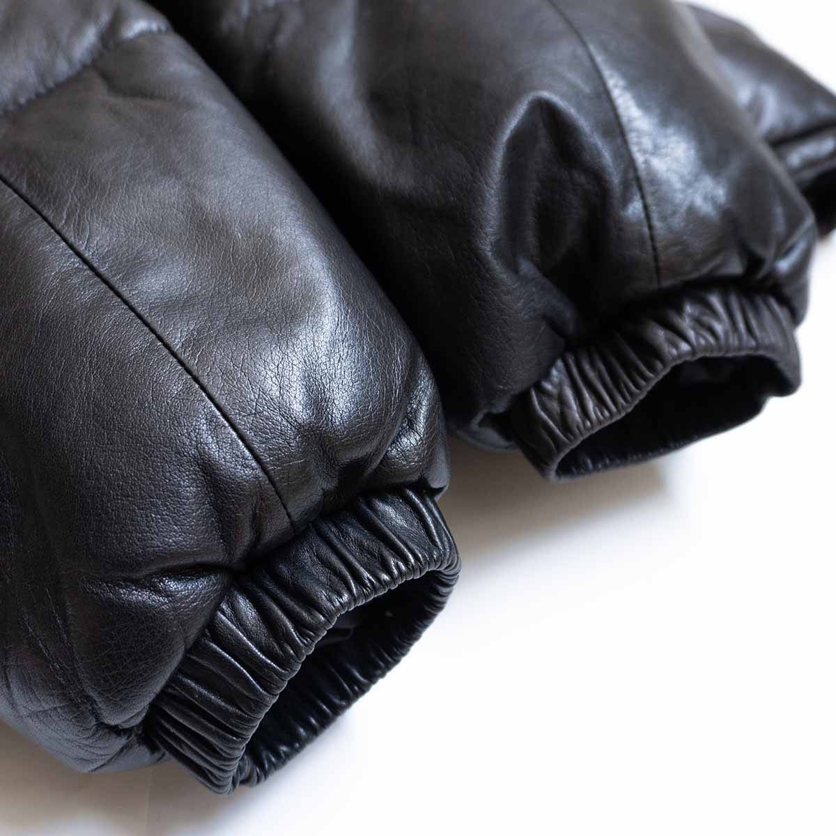 ビッグサイズ/美品】WIND ARMOR【レザー ダウン ジャケット】3L ダーク