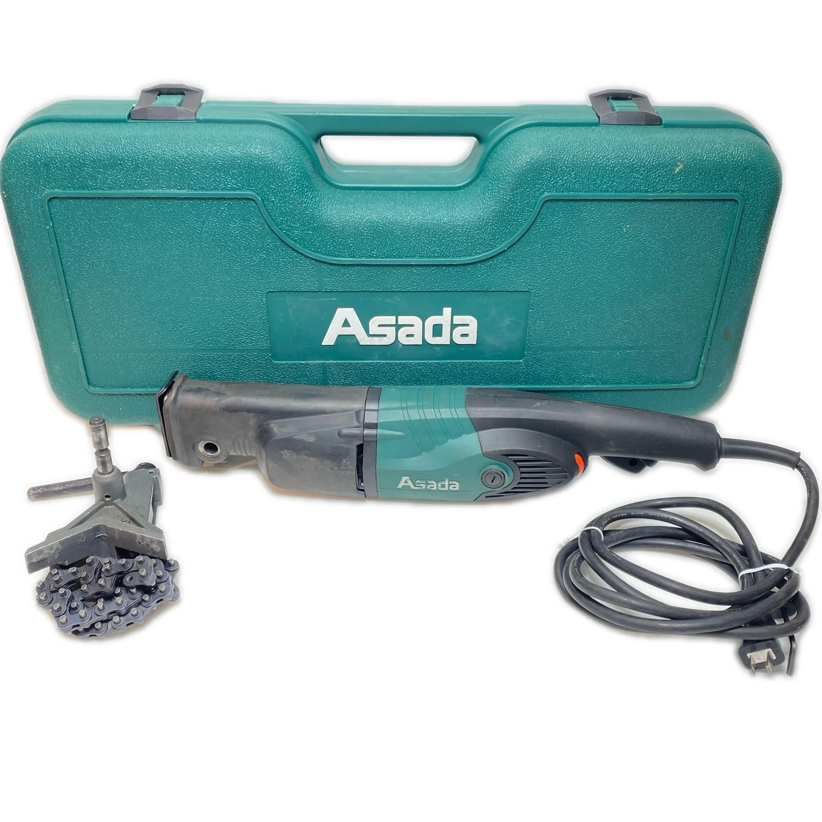 Asada パイプソー チェーンバイス・ケース・取説付 コード式 200SP グリーン