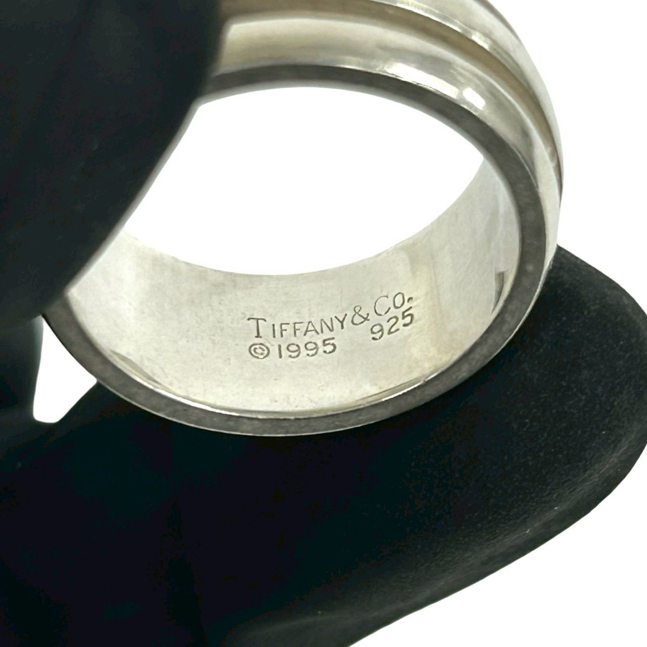 極 美品 TIFFANY&Co. ティファニー グルーブド ダブルライン リング
