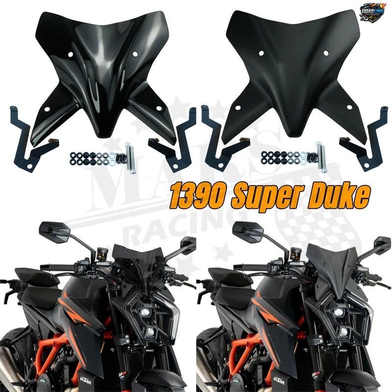 DUKE1390SUPER DUKE R 2024 2025 1390 SUPER DUKE EVO 24 25用モーターサイクルレーシングスポーツウインドシールドウインドスクリーンキッ