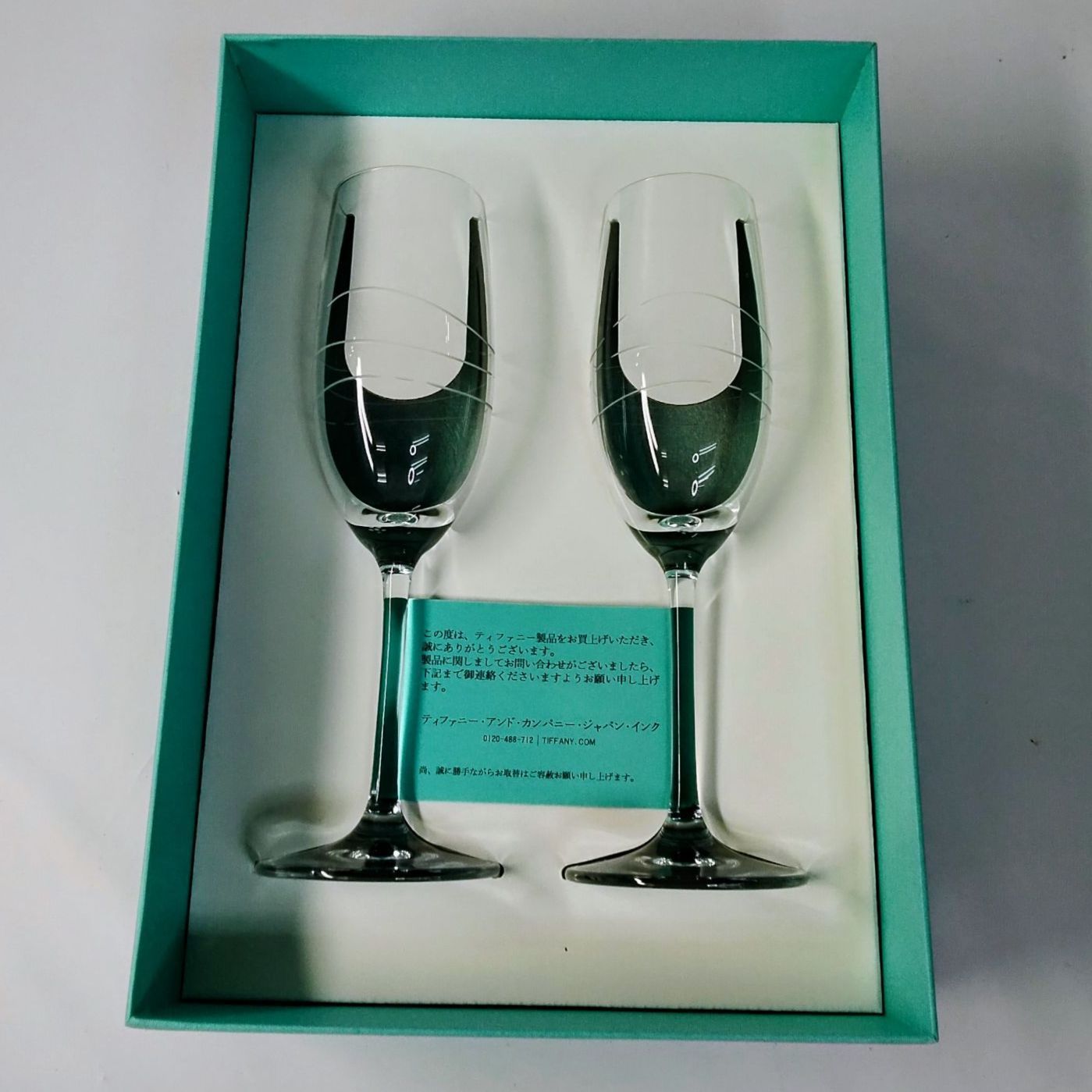 TIFFANY & Co. ティファニー シャンパングラス ペア 2客セット 箱付き 