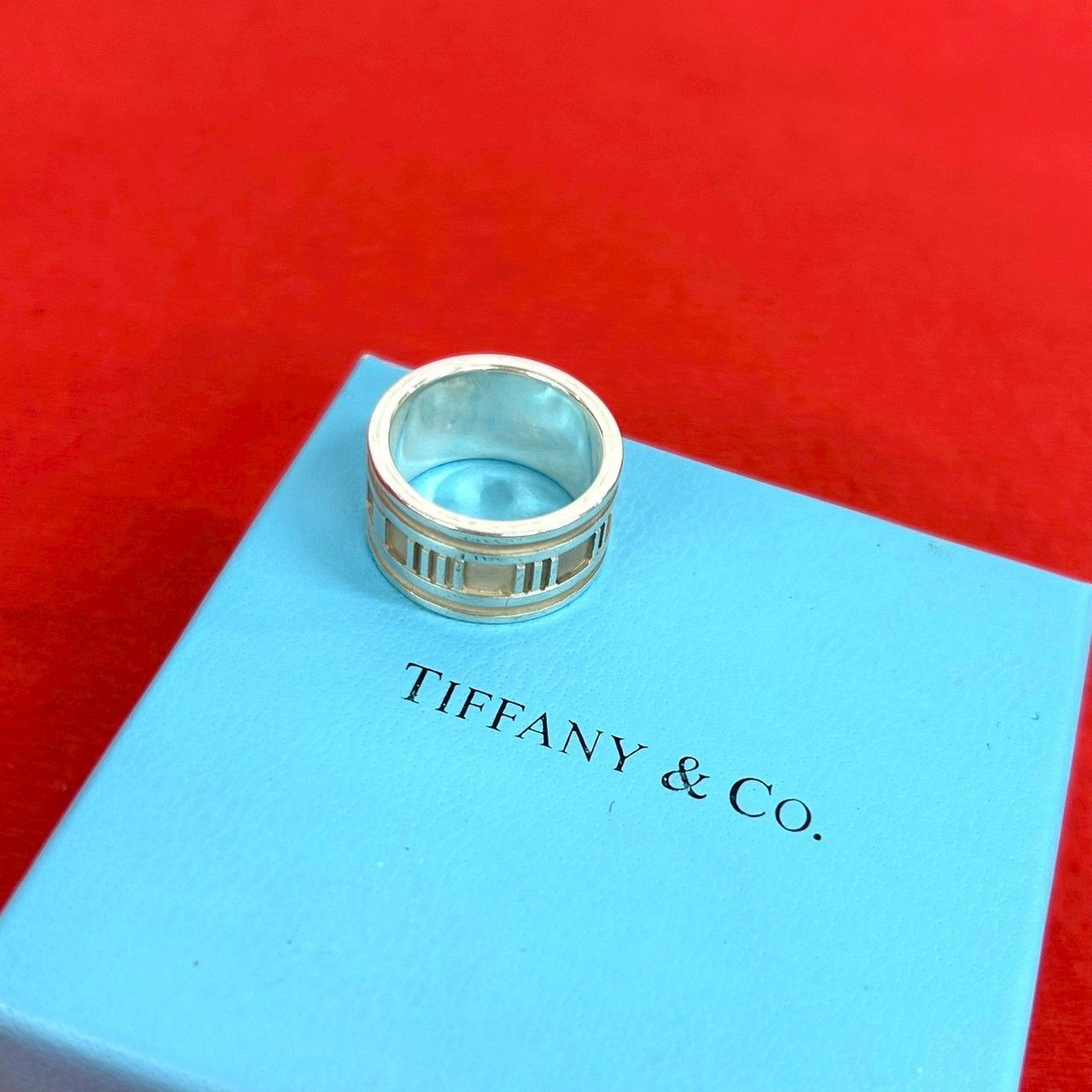 【17号・美品】ティファニー　アトラス　ワイド　リング　シルバー　人気 極 美品 TIFFANY&Co. ティファニー ヴィンテージ アトラス ワイド