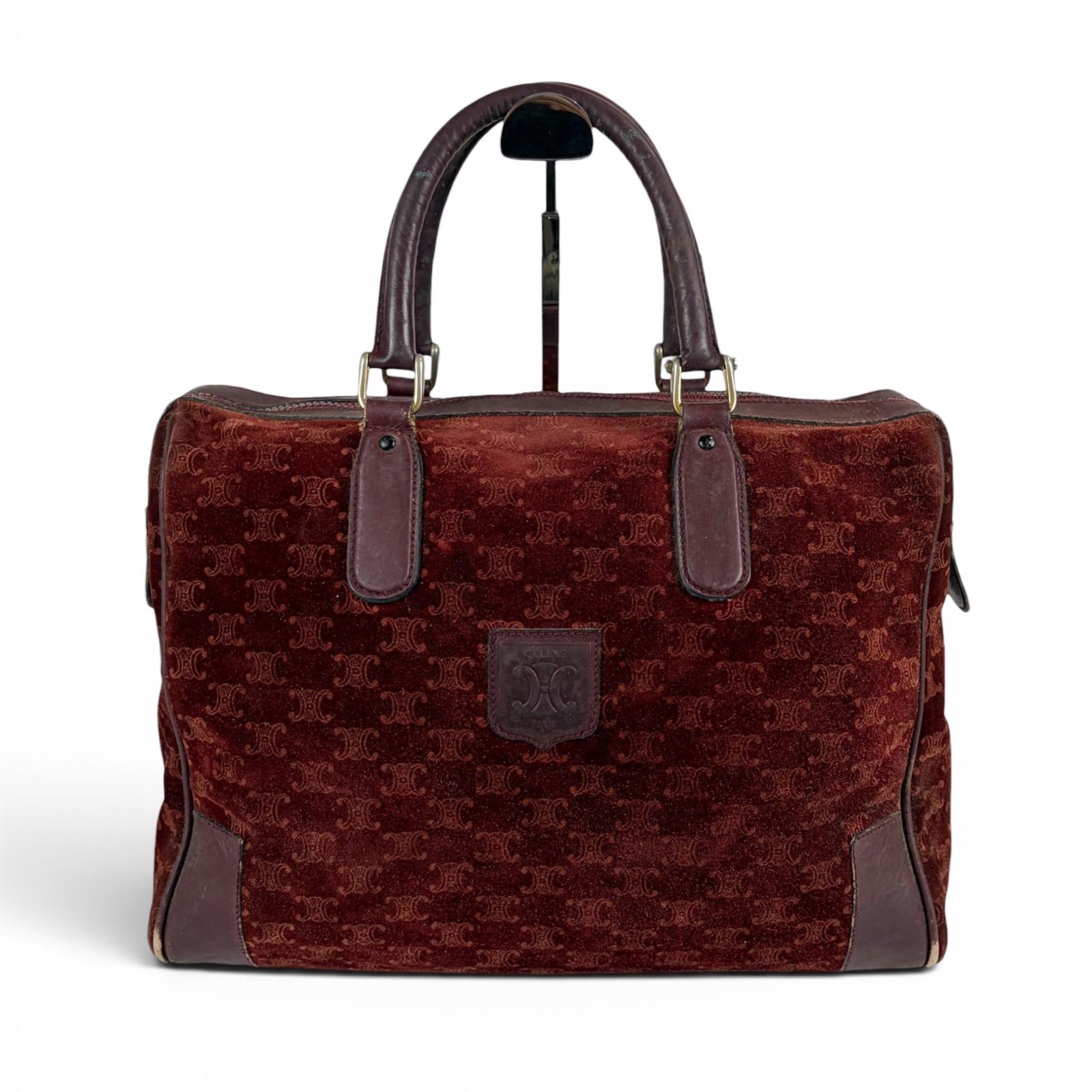 セリーヌ CELINE ミニボストンバッグ ハンドバッグ ボルドーカラー 