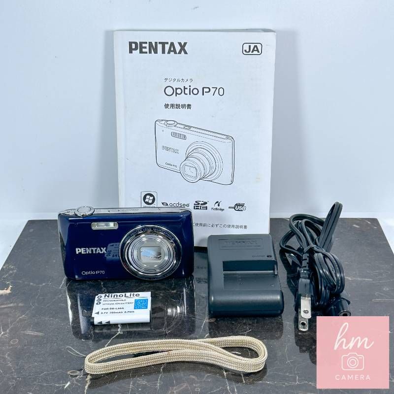 PENTAX Optio P70 ダークブルー 1200万画素 光学4倍ズーム 広角27.5mm