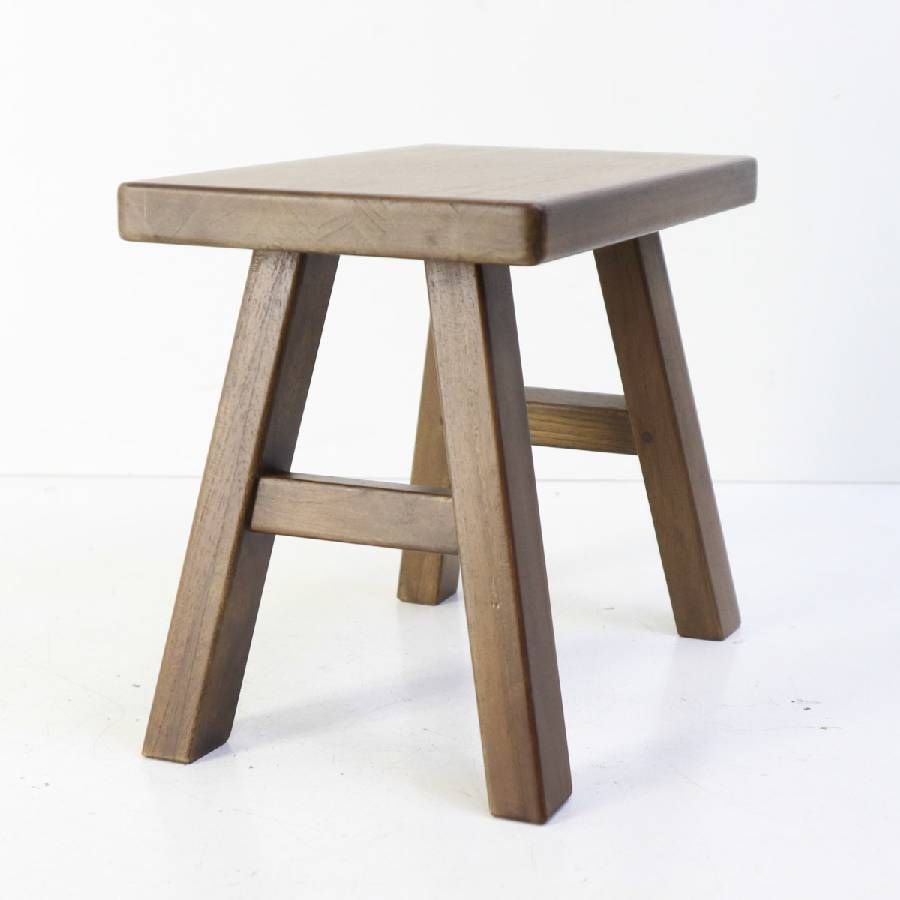 ZARA HOME ザラホーム ウッド製小型スツール ブラウン ※踏み台として