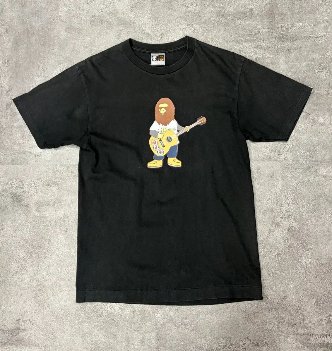 90s A BATHING APE アベイシングエイプ 半袖Tシャツ ブラック その他 プリンティング