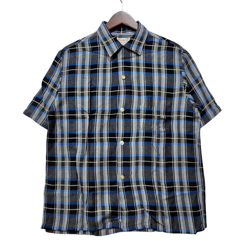 【中古品】 PILGRIM ピルグリム OPEN COLLAR S/S CHECK SHIRT オープンカラー チェックシャツ 半袖 円タグ 【146-260713-as-03-izu】 17,710円