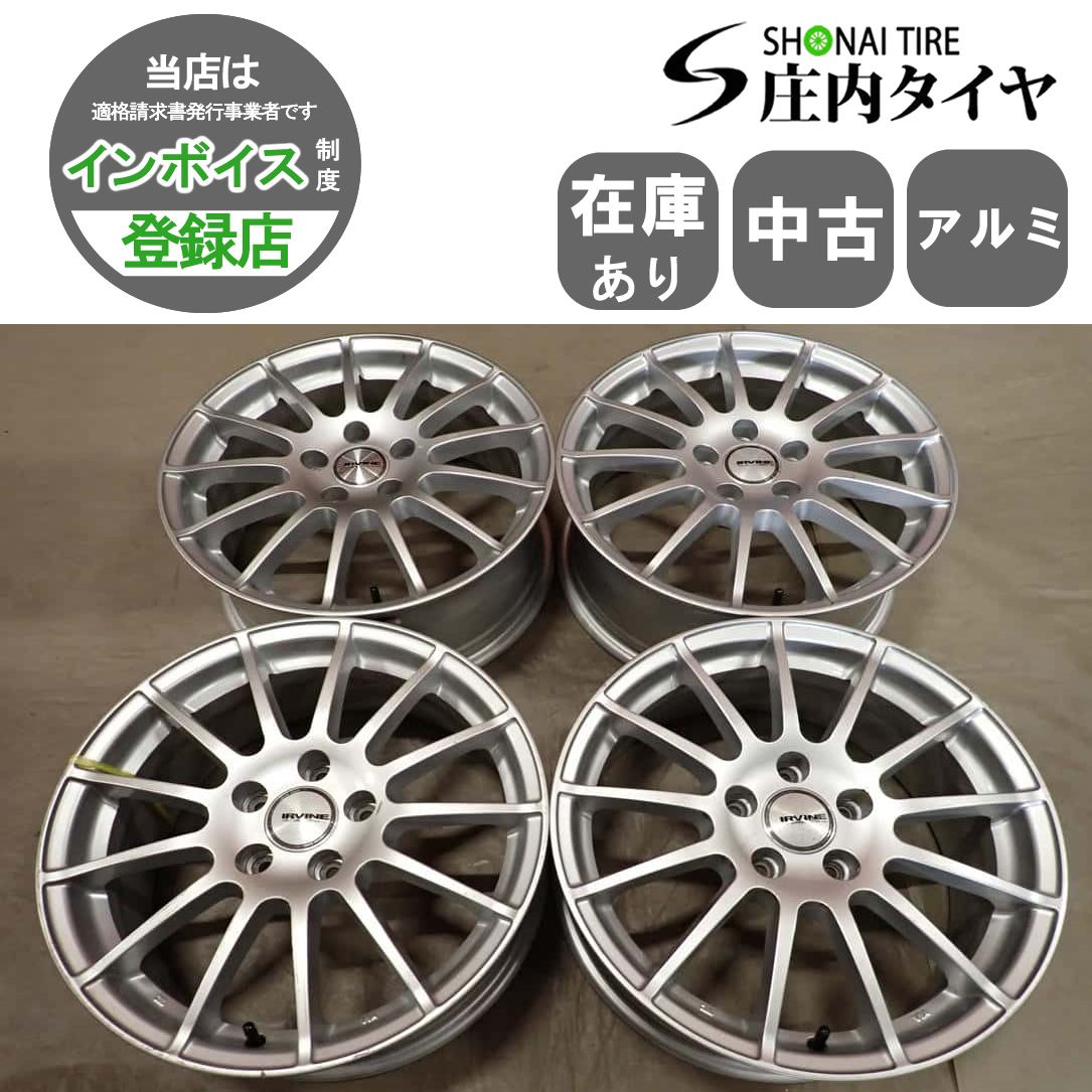 4本 会社宛送料無料 17×7J IRVINE F01 アルミ ホイール 5穴 PCD 112mm 