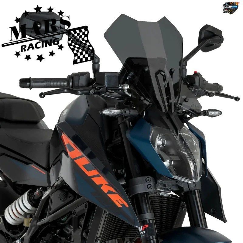 新型DUKE390 390DUKE 2024 2025+用 オートバイヘッドライトプロテクタースクリーン保護カバーガードヘッドランプシールドロングウインドシ