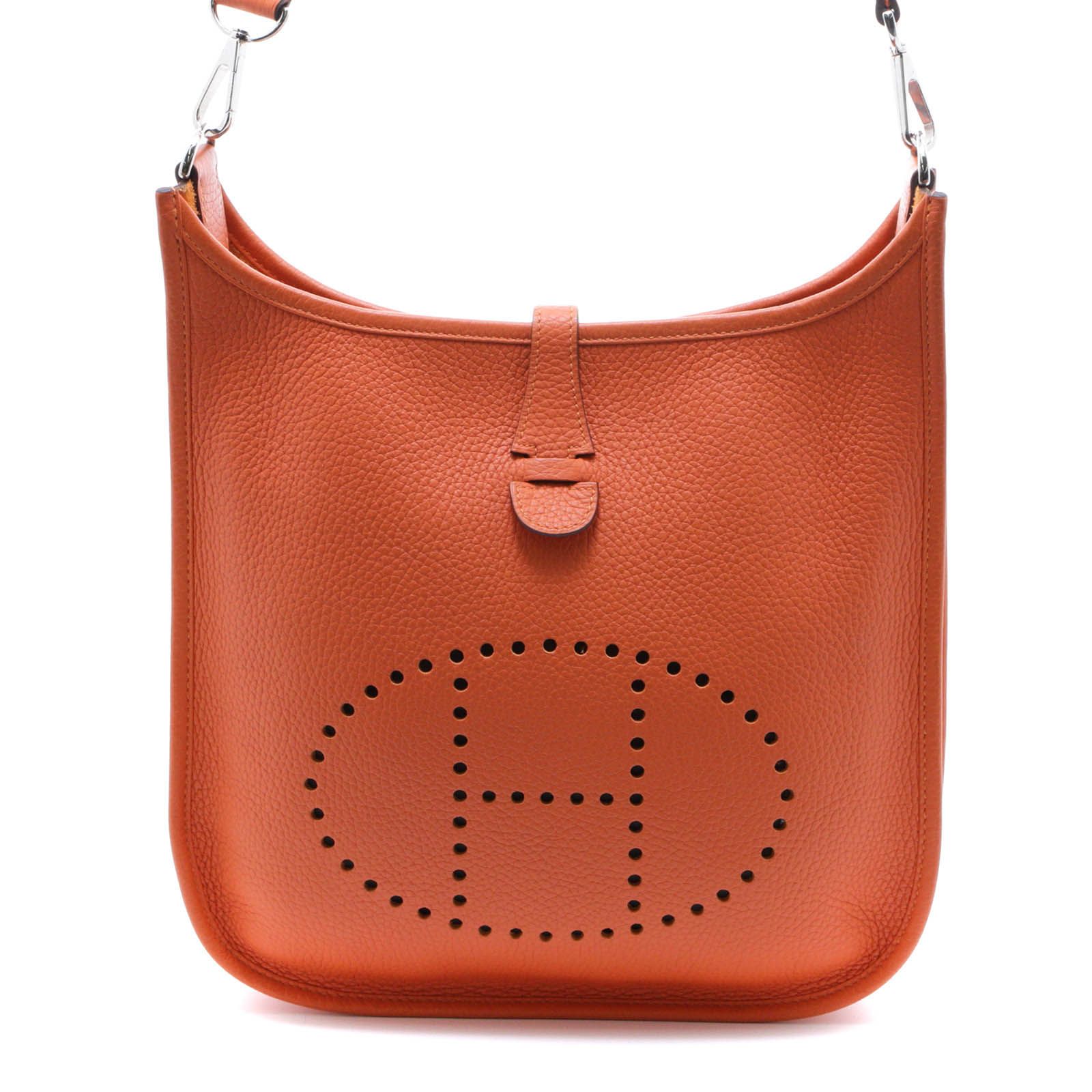 HERMES エルメス エヴリン3PM オレンジ/SV ショルダーバッグ トリヨンクレマンス オレンジ □R刻印 レディース【中古】433