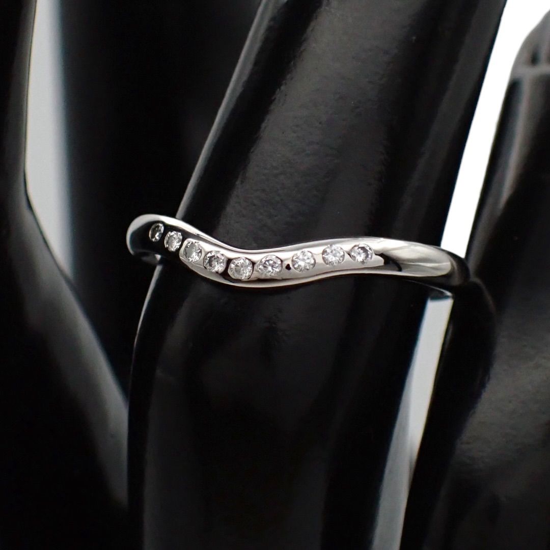 新品仕上げ済 Tiffany & Co. ティファニー 7号 カーブドバンド 9P