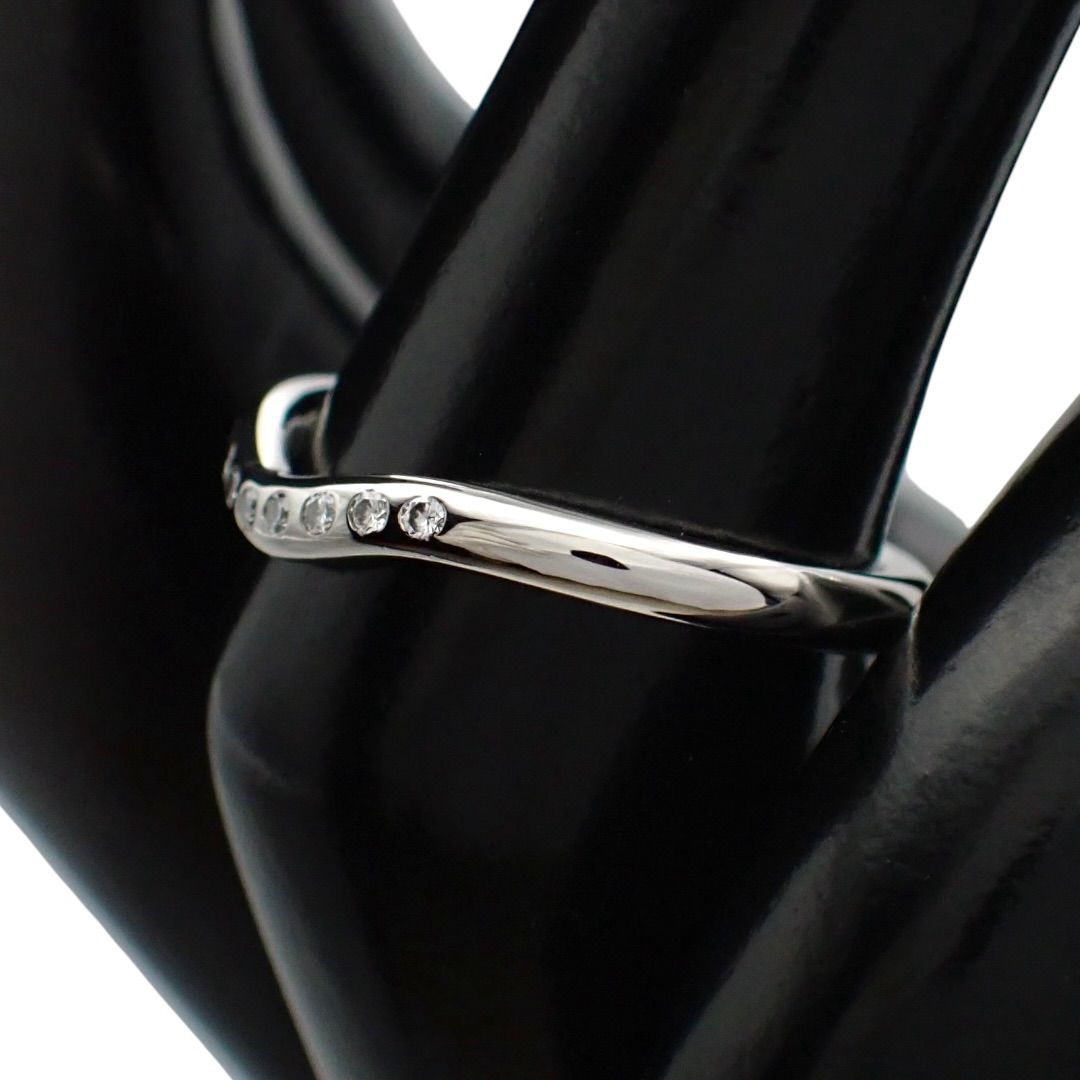新品仕上げ済 Tiffany & Co. ティファニー 7号 カーブドバンド 9P