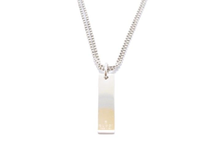 GUCCI グッチ プレートダブルボールチェーンネックレス SV925 シルバー メンズ【中古】460