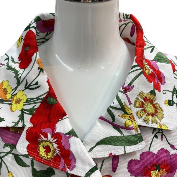 MADAM JOCONDE 花柄七分袖チュニック　38サイズ ◇ マダムジョコンダ MADAM JOCONDE ジャケット 七分袖 ショート丈