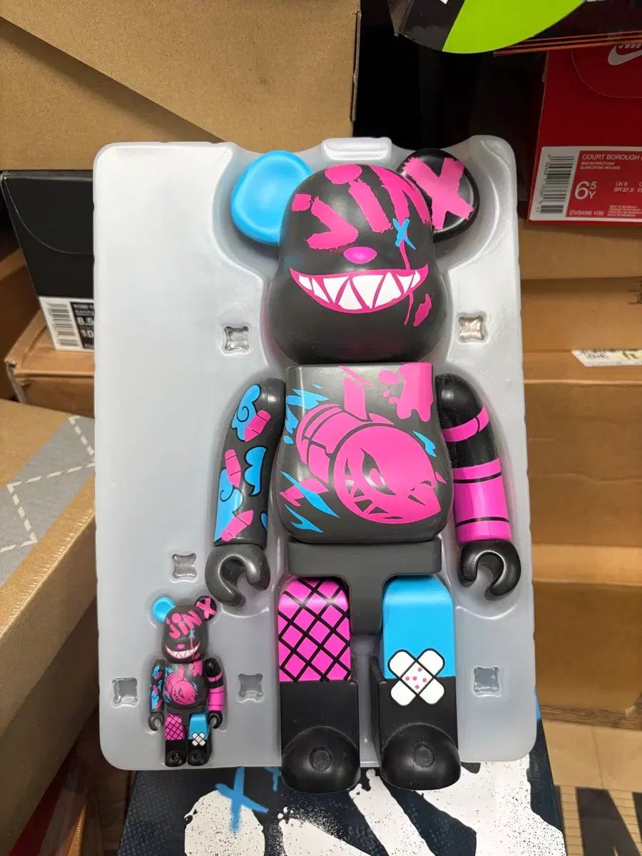 BE@RBRICK(ベアブリック) リーグ・オブ・レジェンド Jinx 100% & 400%