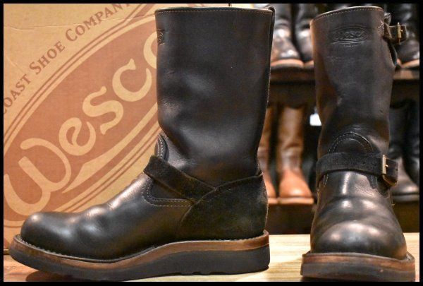 8.5E 良品 16年】WESCO ウエスコ カスタムボス ブラック×ラフアウト