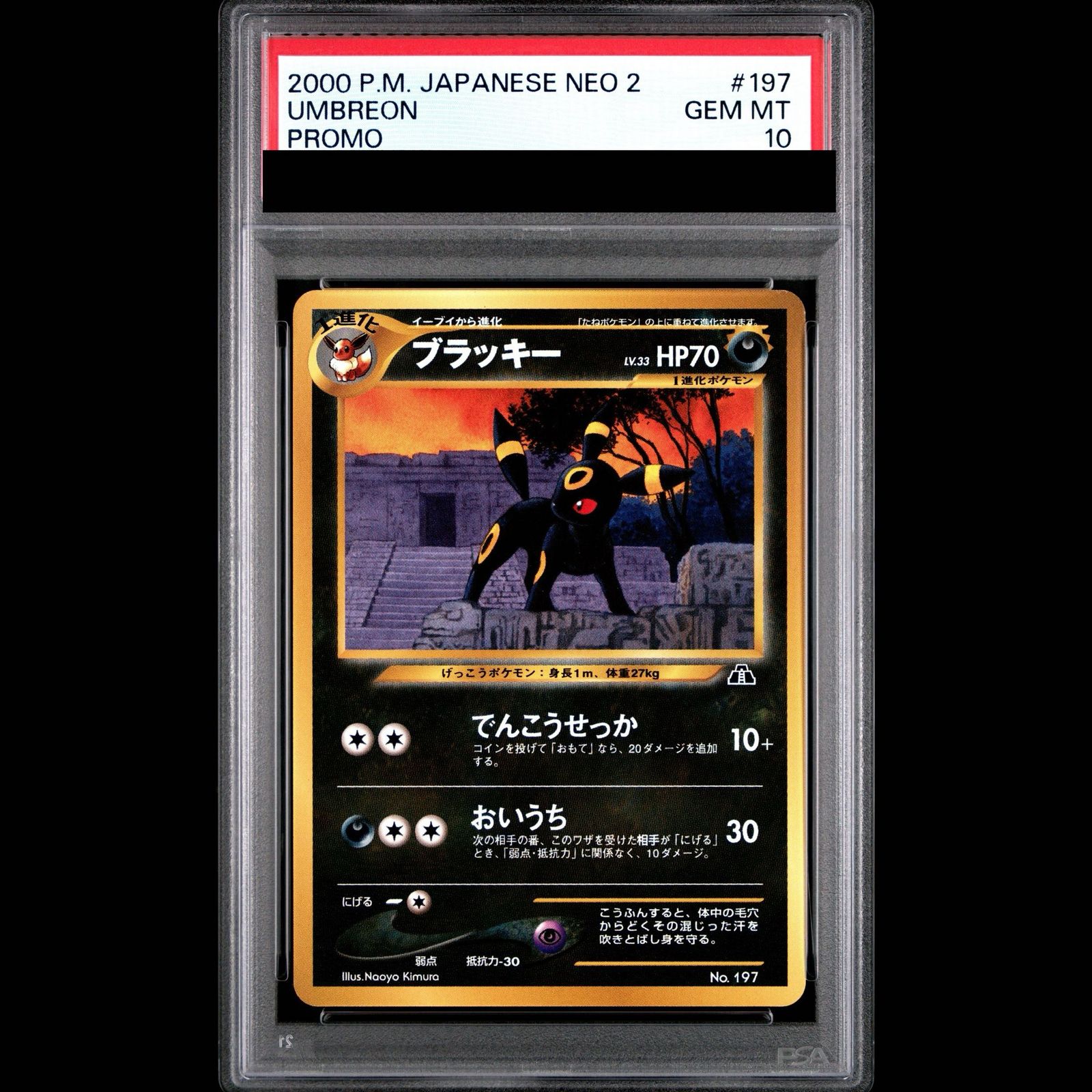 psa10 旧裏　ブラッキープレミアムファイル2 PSA10】ブラッキー プレミアムファイル 旧裏 1枚 - メルカリ