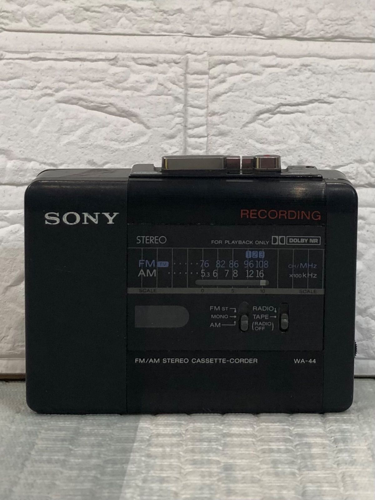 ①【ジャンク品、本体のみ】SONY FM/AMラジオ付きステレオカセット