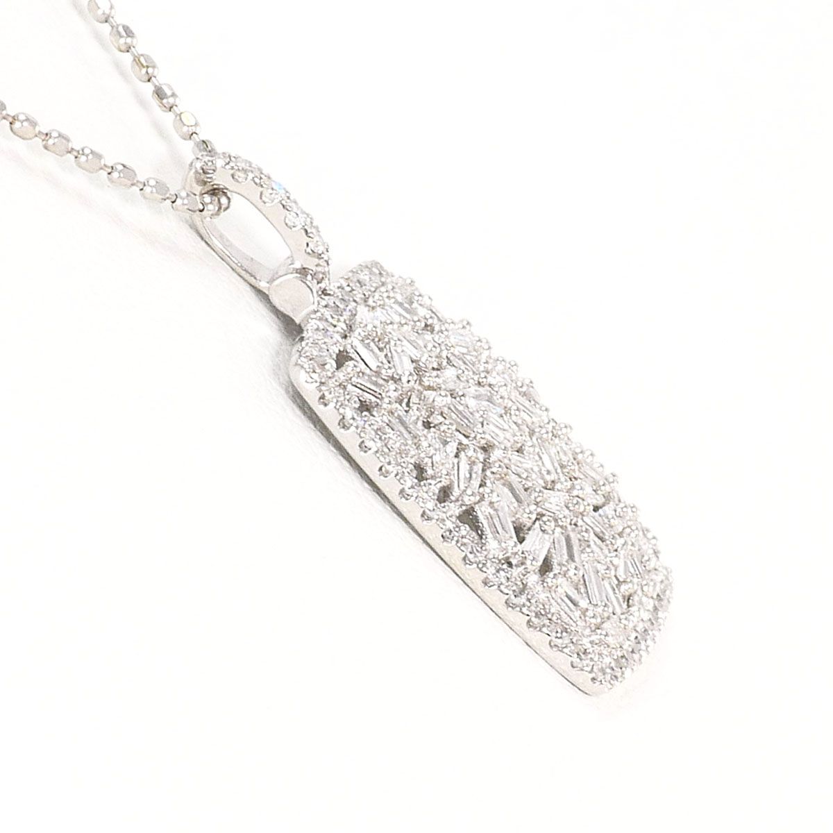 K18WG/ダイヤモンド0.07ct/40cm/1.4gネックレス 限定価格！新品 K18WG 