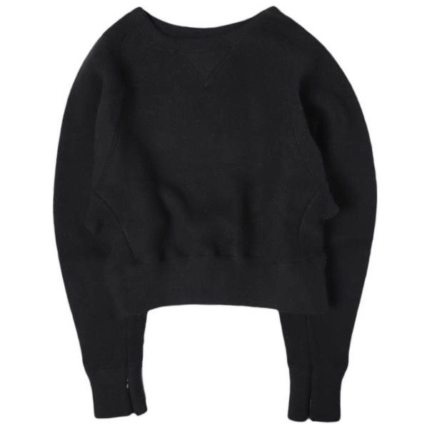 新品 SEEALL シーオール 25AW 日本製 SLIT SLEEVE SWEAT ヤクウール スリットスリーブスウェット SAW51 SW901 MM-001 M BLACK トレーナー 定価40,700円 トップス g27268