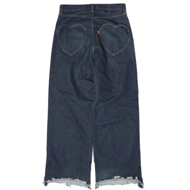 RICE NINE TEN ライスナインテン 日本製 LOVELY JEANS ラブリージーンズ 1 INDIGO ボタンフライ ルーズフィット カットオフ デニム パンツ ボトムス g27464
