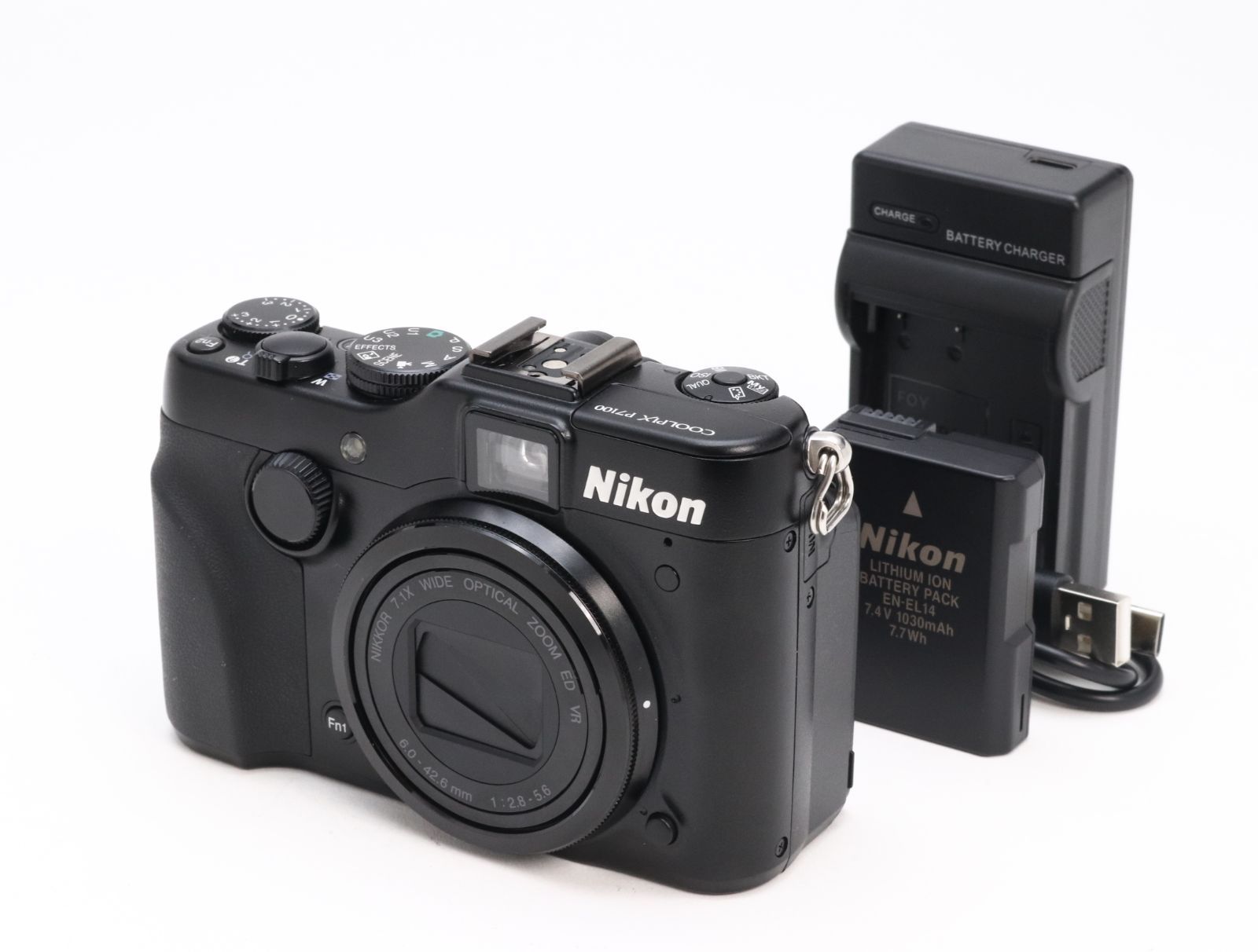 B+ (並品) Nikon ニコン COOLPIX P7100 ブラック 初期不良返品対応 66-312 36,400円